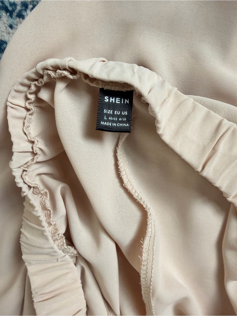 SHEIN Cream Wide-Leg Pants and One-Shoulder Top Set - Picture 3 of 8